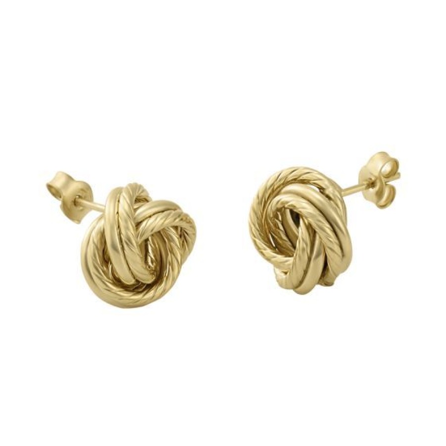 Joyeria Cristal Joyas | Aretes Love Knot Oro 14K