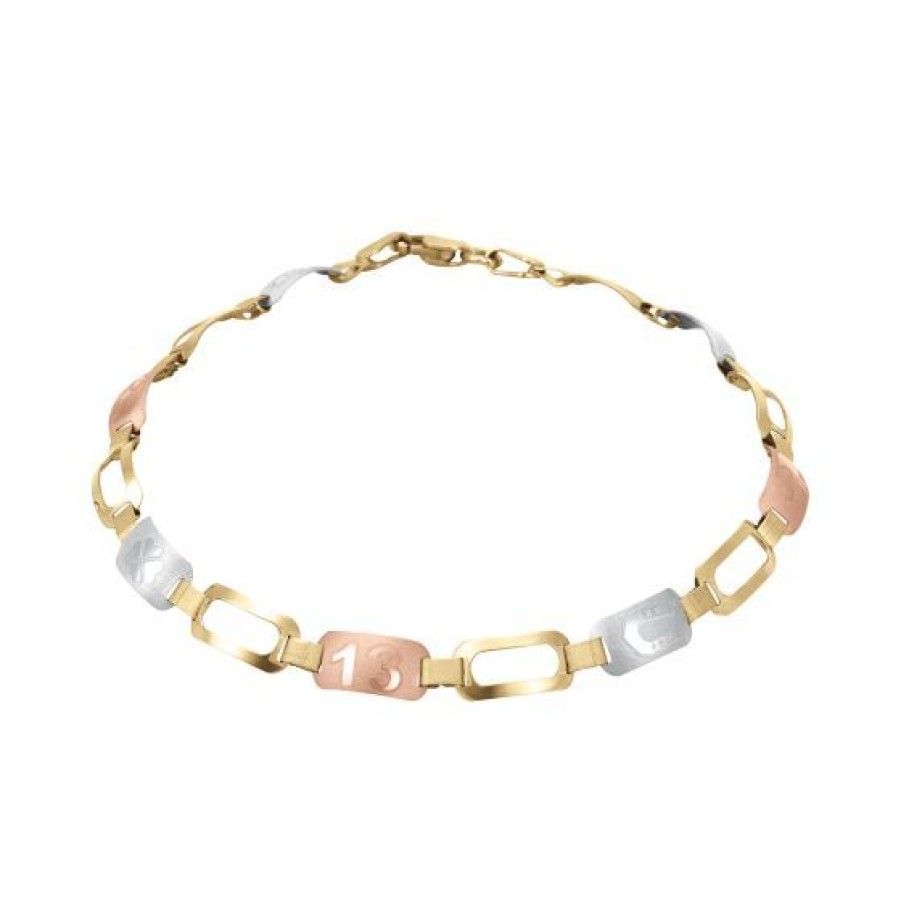 Joyeria Cristal Joyas | Pulsera Dama Lucky Oro 14K