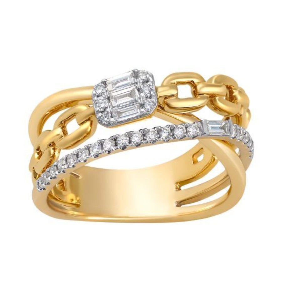 Joyeria Cristal Joyas | Anillo Oro 18K Con 28 Puntos De Diamante