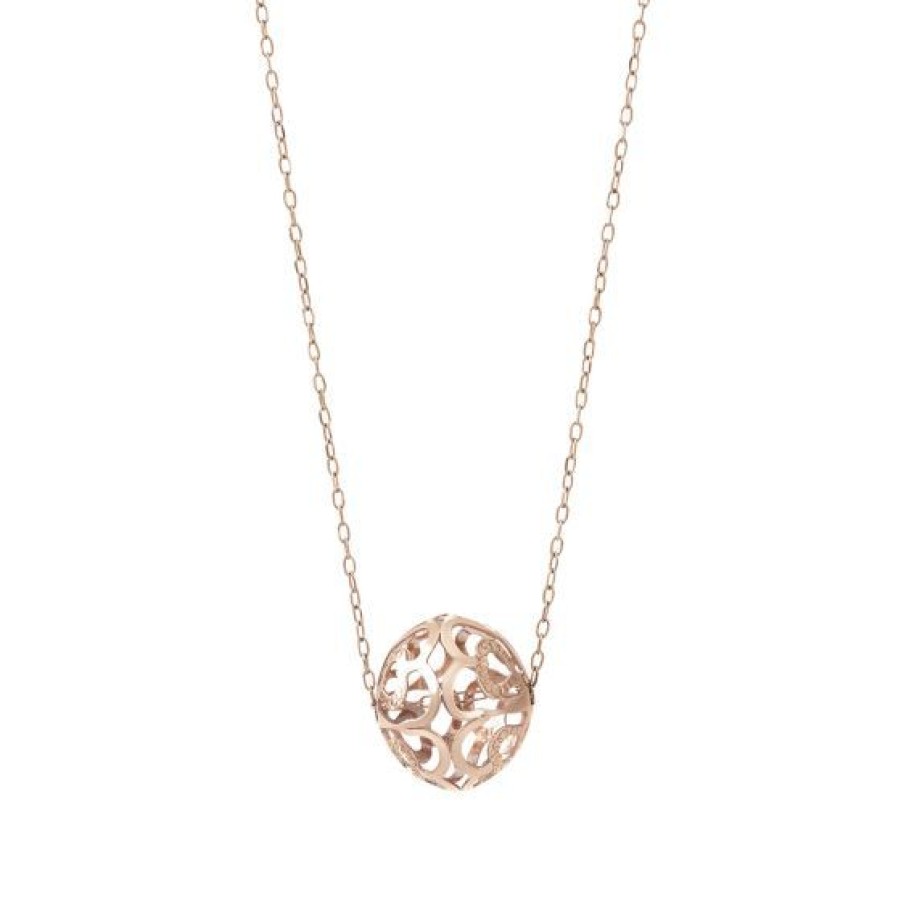 Joyeria Cristal Joyas | Dije Con Cadena Boule Oro Rosa 14K