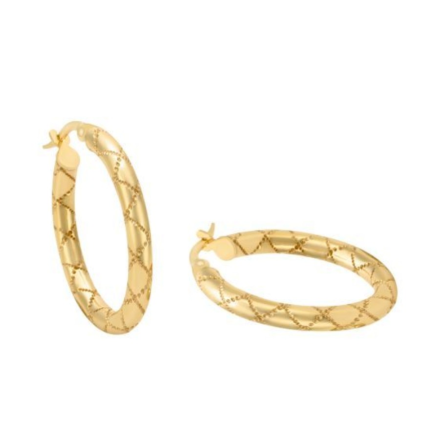 Joyeria Cristal Joyas | Arracadas Ovaladas Tubo Redondo Oro 14K