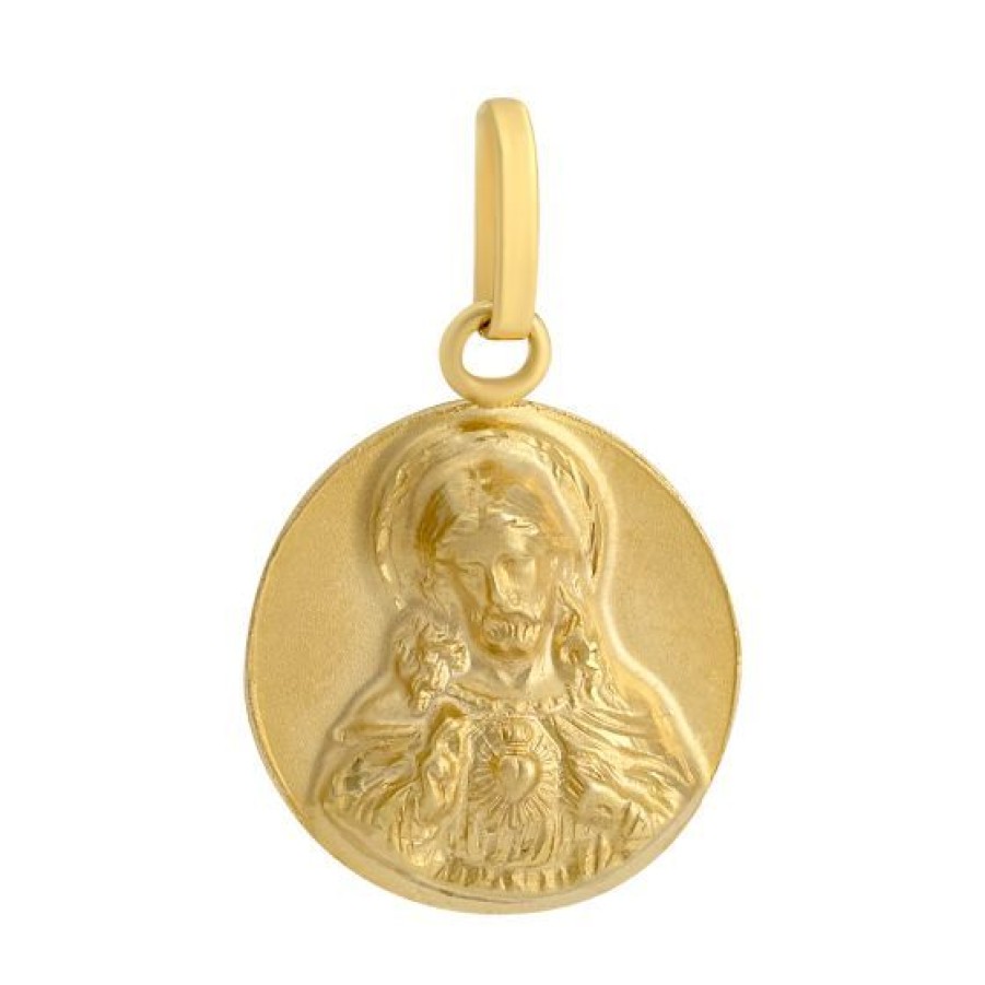 Joyeria Cristal Joyas | Medalla Sagrado Corazon Oro 14K