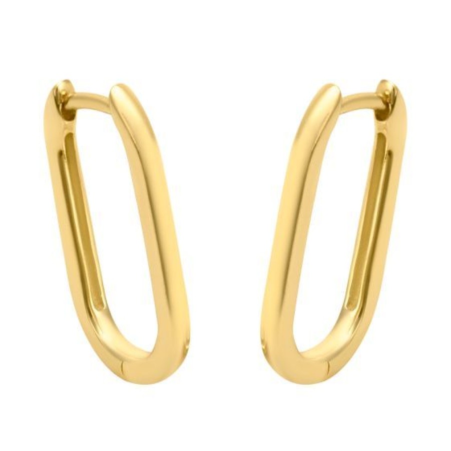 Joyeria Cristal Joyas | Huggies Lisas Oro 14K