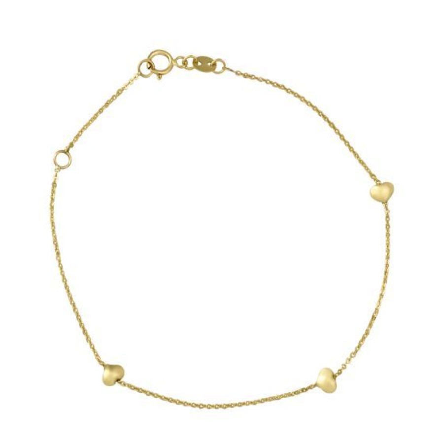 Joyeria Cristal Joyas | Pulsera Dama Corazon Oro 14K