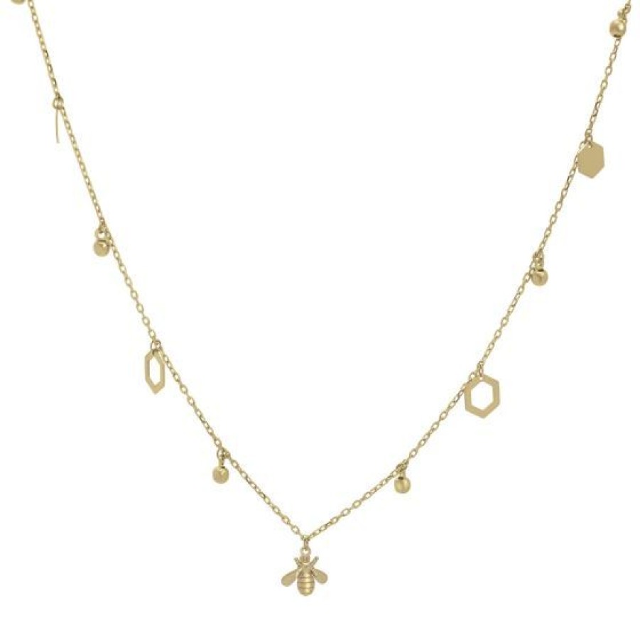 Joyeria Cristal Joyas | Gargantilla Abeja Oro 14K