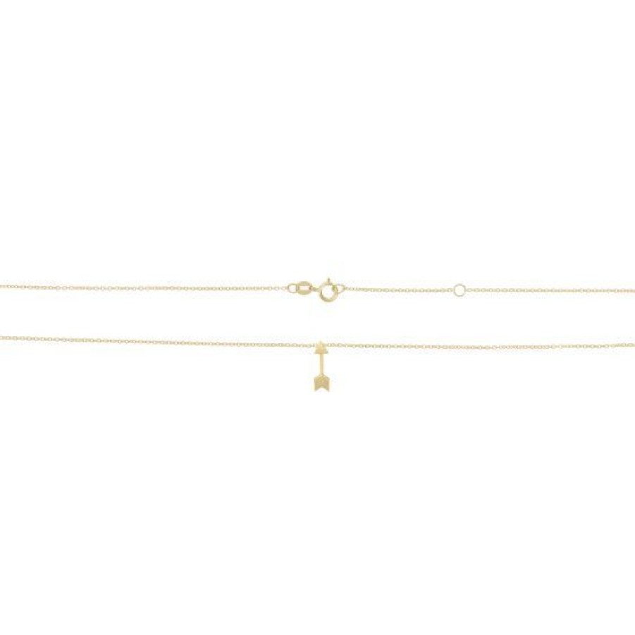 Joyeria Cristal Joyas | Cadena Dije Cadena Flecha Oro 14K