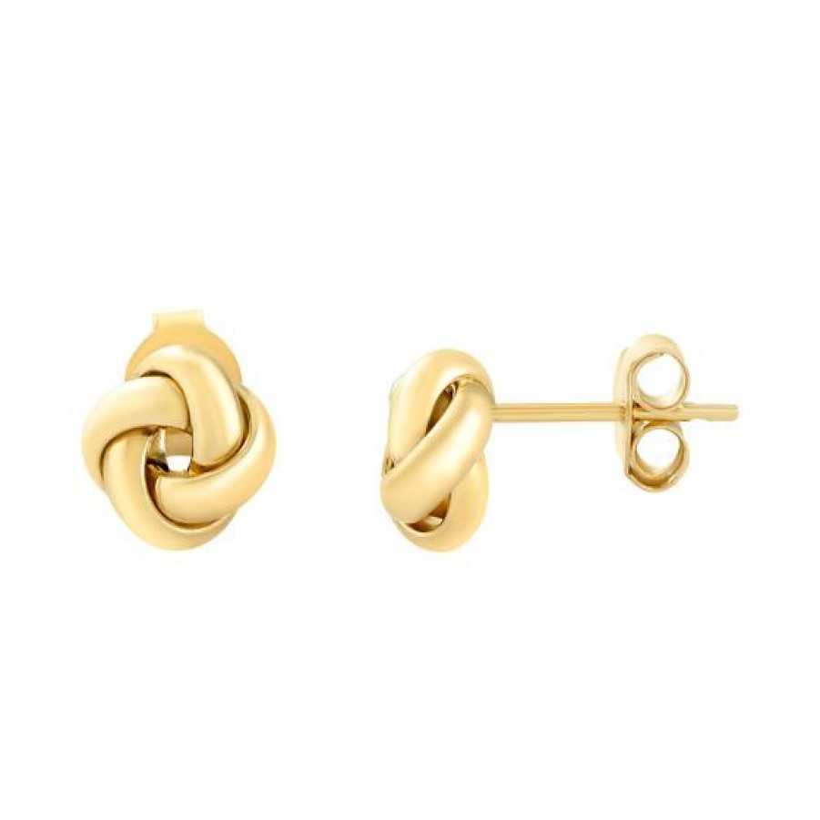 Joyeria Cristal Joyas | Aretes Nudo Oro 14K