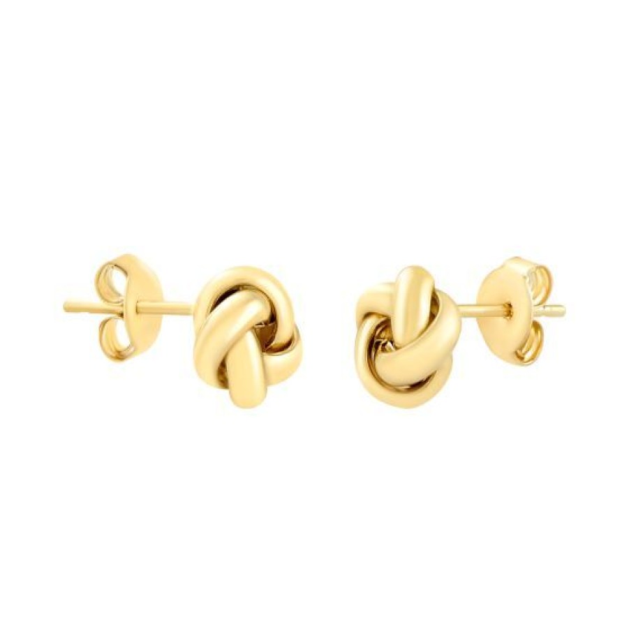 Joyeria Cristal Joyas | Aretes Nudo Oro 14K