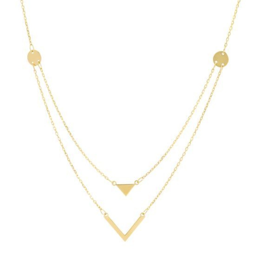 Joyeria Cristal Joyas | Gargantilla Doble Oro 14K