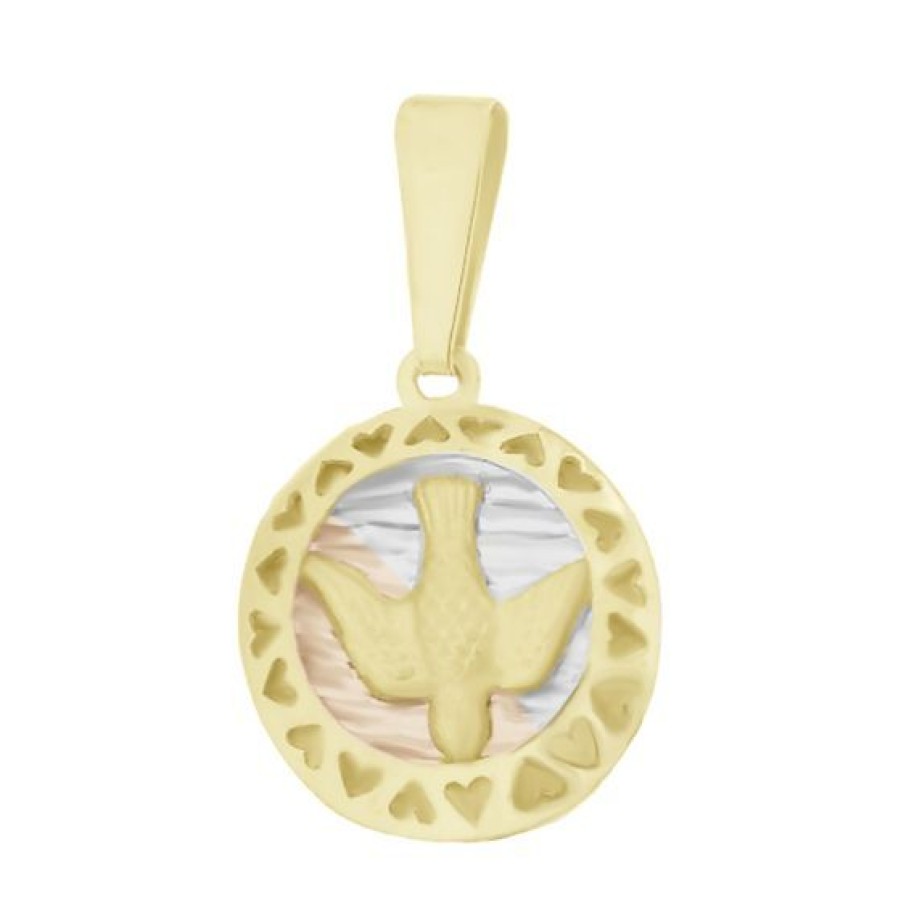 Joyeria Cristal Joyas | Medalla Espiritu Santo Oro 14K