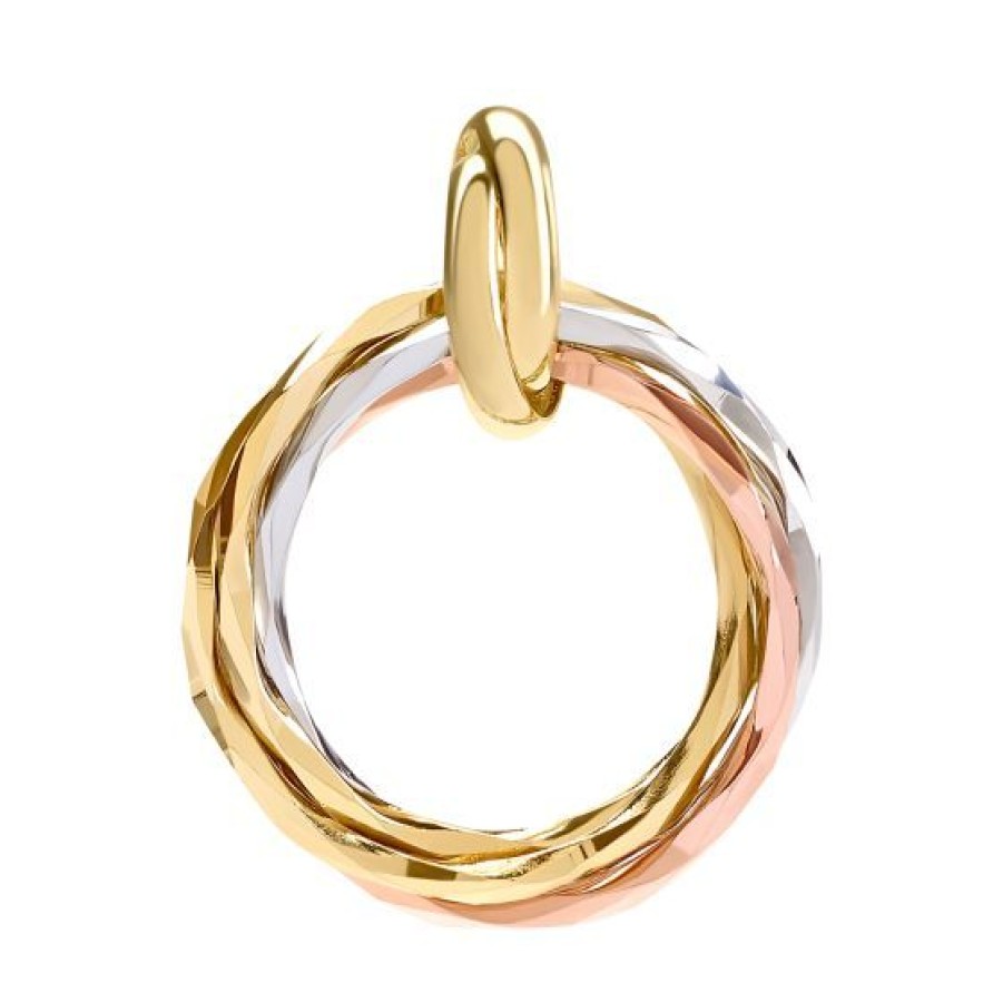 Joyeria Cristal Joyas | Dije Oro Blanco, Amarillo Y Rosa 14K