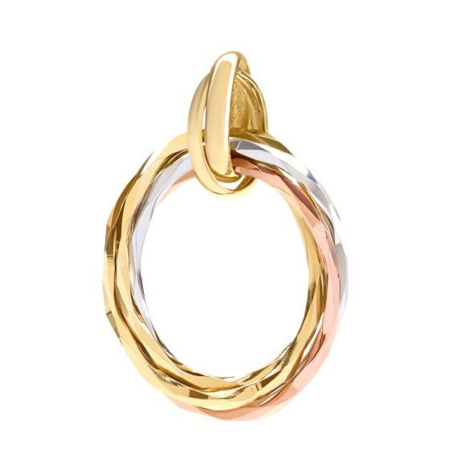 Joyeria Cristal Joyas | Dije Oro Blanco, Amarillo Y Rosa 14K