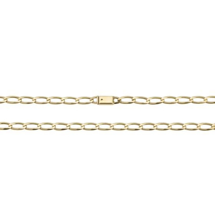 Joyeria Cristal Joyas | Cadena Caballero Figaro 0X1 Oro 14K Larga