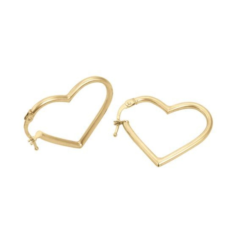 Joyeria Cristal Joyas | Arracadas Corazon Oro 14K