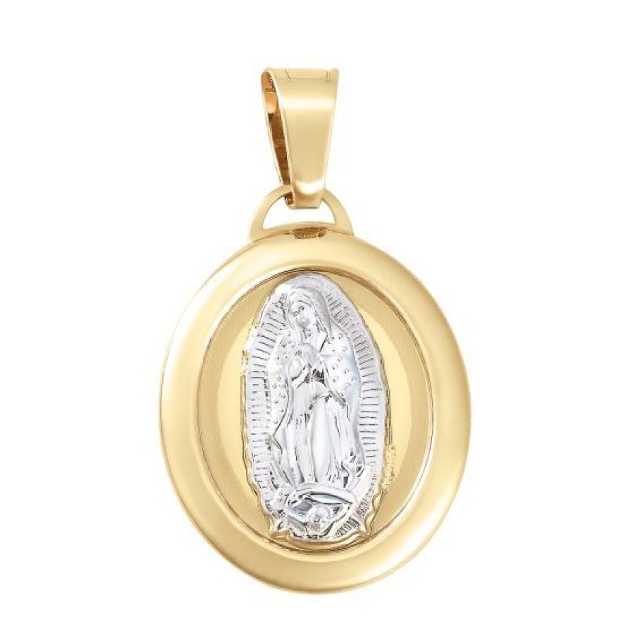 Joyeria Cristal Joyas | Medalla Ovalada Virgen De Guadalupe Oro