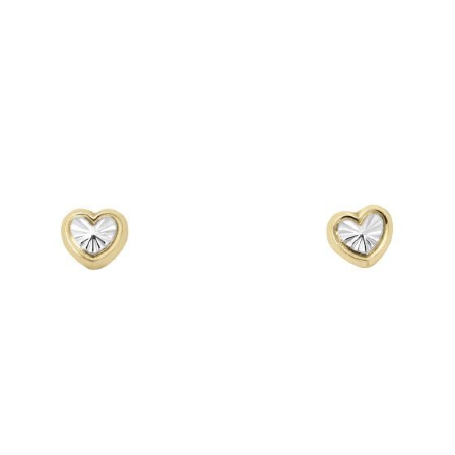 Joyeria Cristal Joyas | Broqueles Corazon Ind0055-02P14