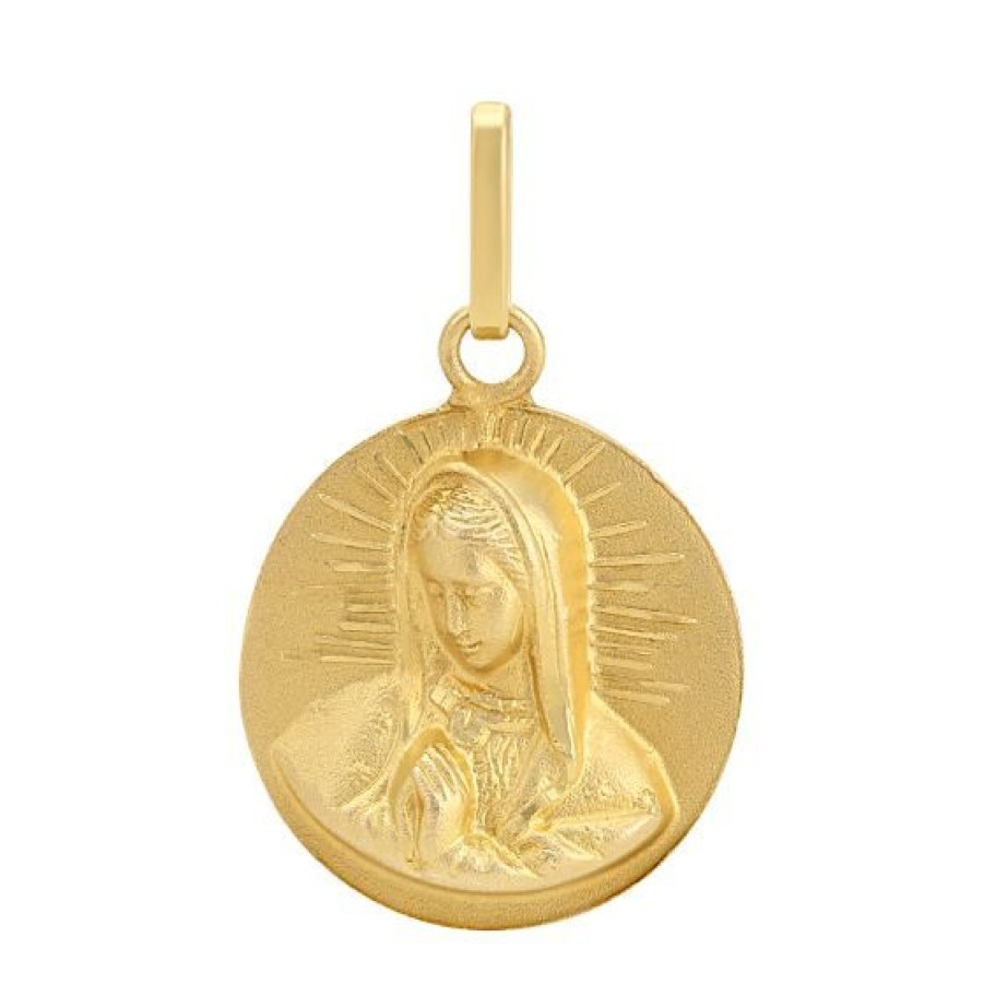 Joyeria Cristal Joyas | Medalla Virgen Guadalupe Busto Oro 14K