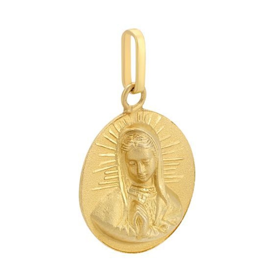 Joyeria Cristal Joyas | Medalla Virgen Guadalupe Busto Oro 14K