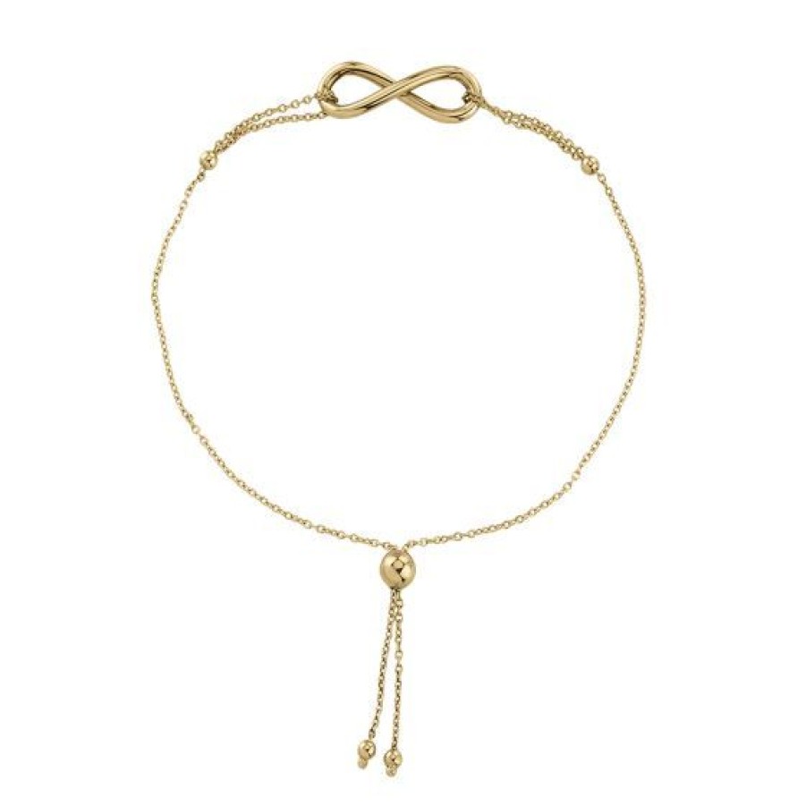 Joyeria Cristal Joyas | Pulsera Dama Infinito Oro 14K