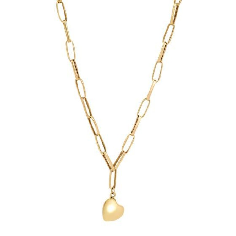 Joyeria Cristal Joyas | Gargantilla Clip Corazon Oro 14K