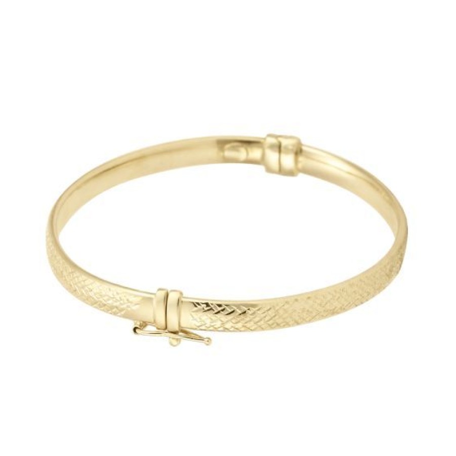 Joyeria Cristal Joyas | Brazalete Dama Tubo Ovalado Oro 14K