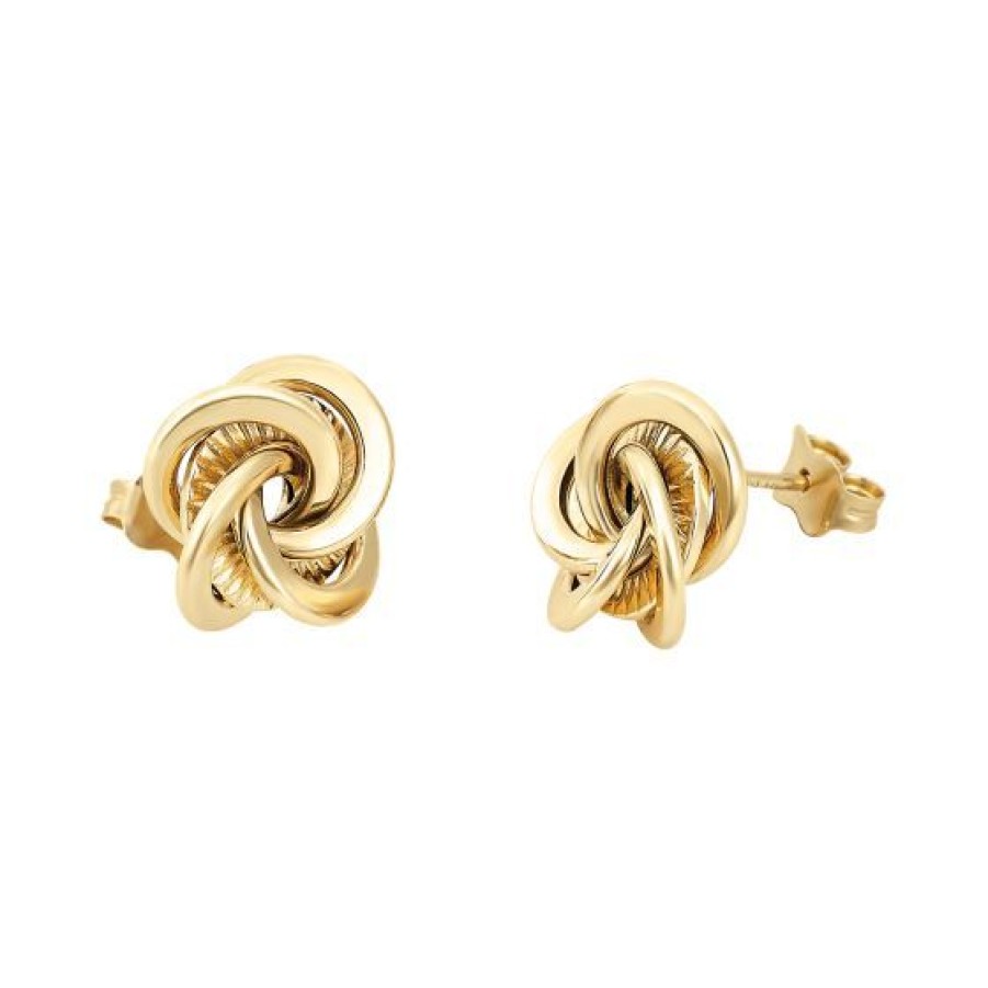 Joyeria Cristal Joyas | Aretes Love Knot Oro 14K