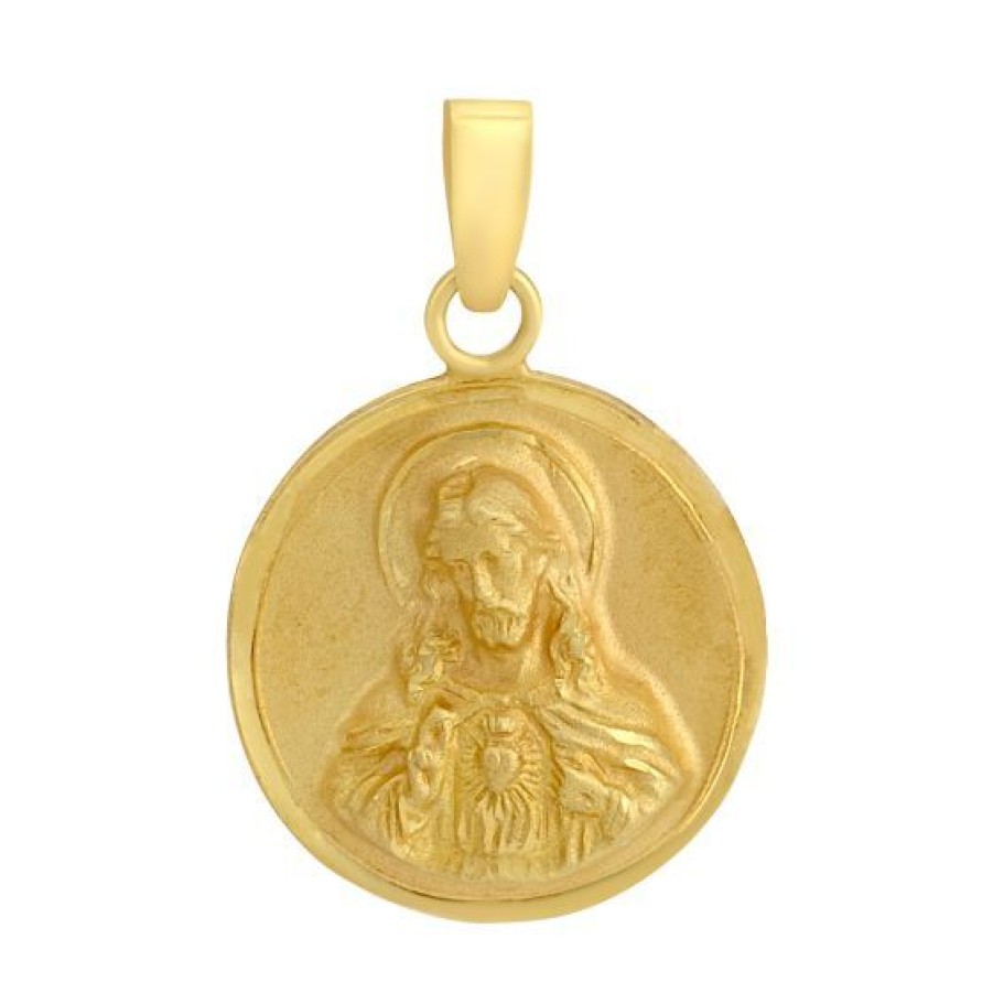 Joyeria Cristal Joyas | Medalla Sagrado Corazon Oro 14K