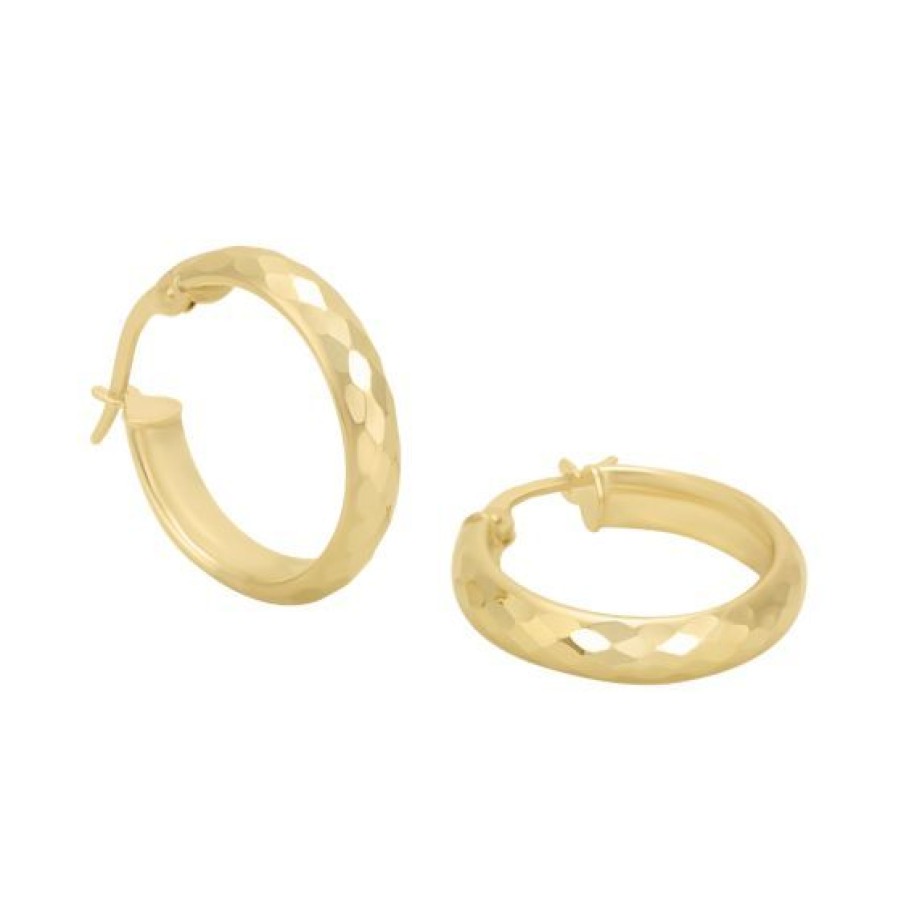 Joyeria Cristal Joyas | Arracadas Media Cana Oro 14K - 15 Mm