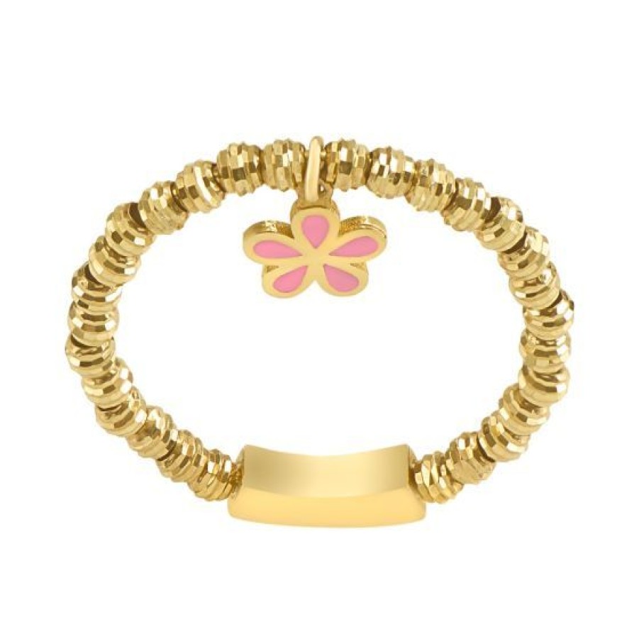 Joyeria Cristal Joyas | Anillo Flor Oro 14K