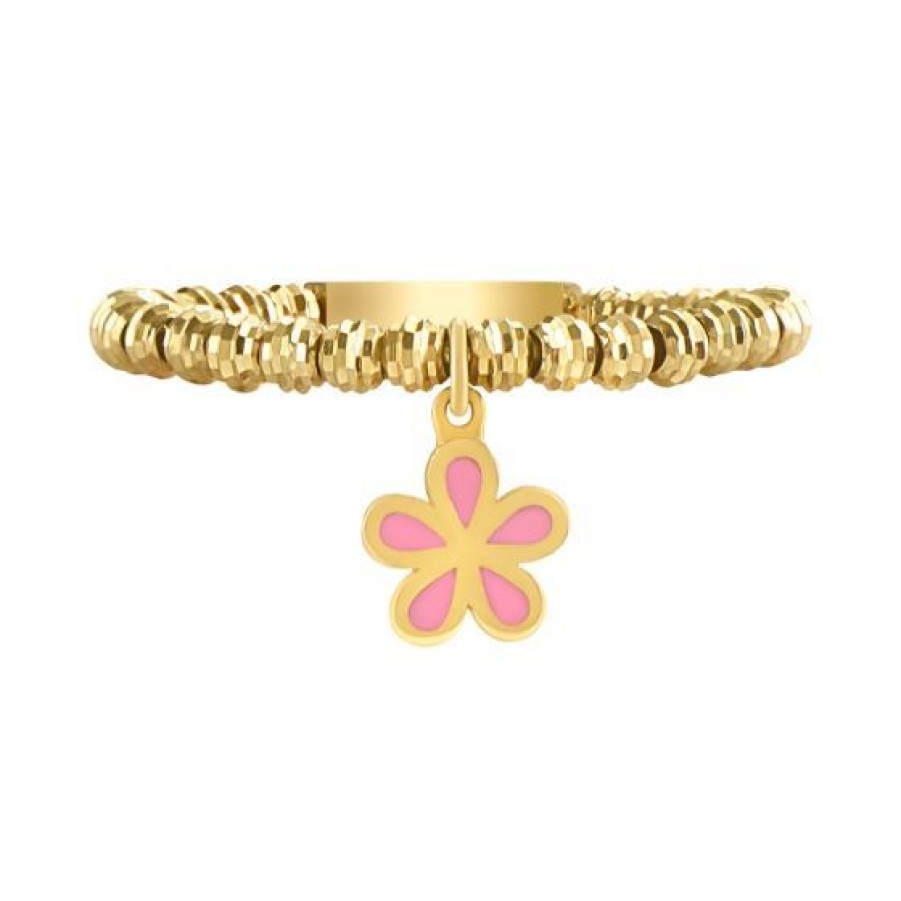 Joyeria Cristal Joyas | Anillo Flor Oro 14K