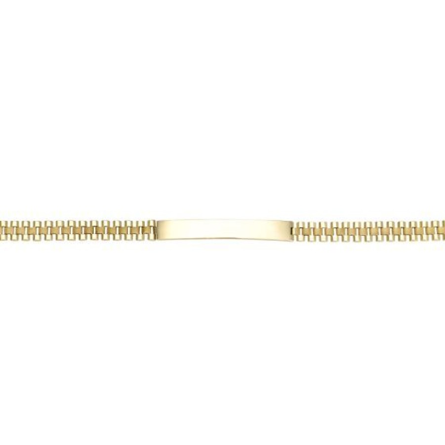 Joyeria Cristal Joyas | Esclava Tejido Real Oro 14K 18 Cm