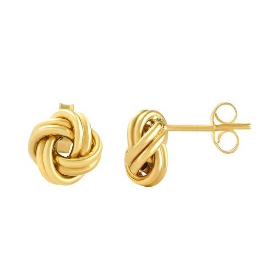 Joyeria Cristal Joyas | Aretes Love Knot Oro 14K