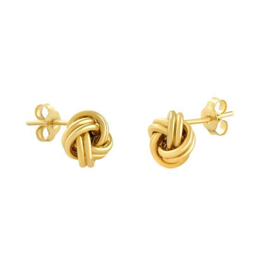 Joyeria Cristal Joyas | Aretes Love Knot Oro 14K