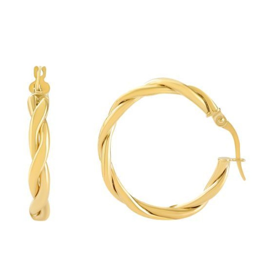 Joyeria Cristal Joyas | Arracadas Twist Oro 14K