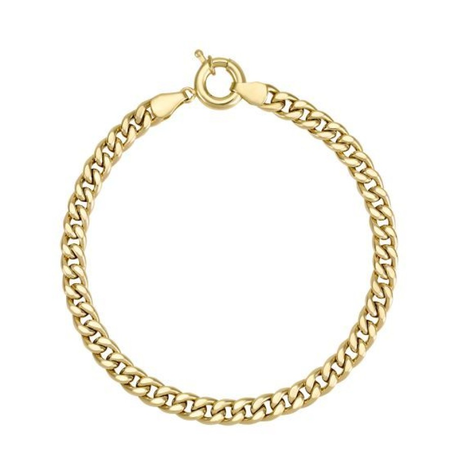 Joyeria Cristal Joyas | Pulsera Barbada Oro 14K