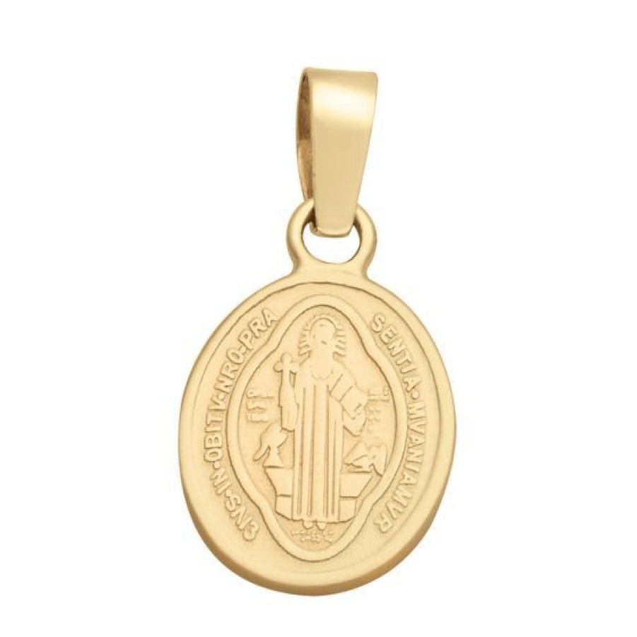 Joyeria Cristal Joyas | Medalla San Benito Oro 14K