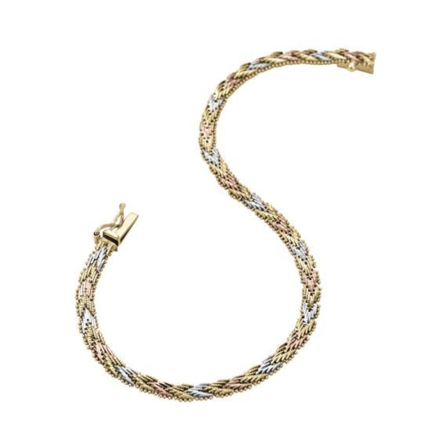 Joyeria Cristal Joyas | Pulsera Dama Oro Florentino