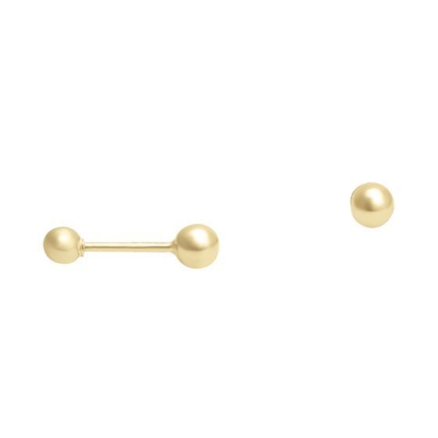 Joyeria Cristal Joyas | Broqueles Dormilona Oro 14K 3 Mm