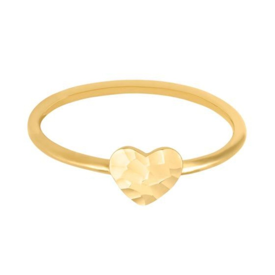 Joyeria Cristal Joyas | Anillo Corazon Oro 14K