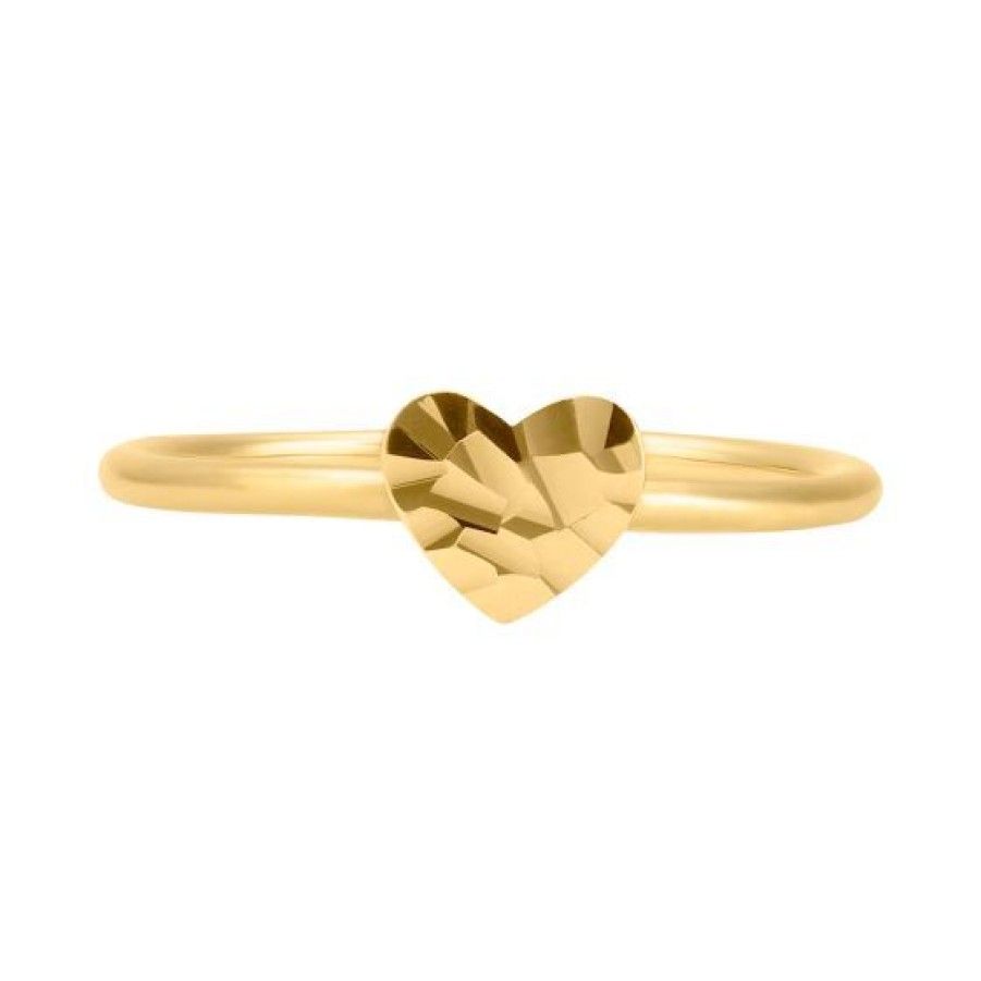 Joyeria Cristal Joyas | Anillo Corazon Oro 14K