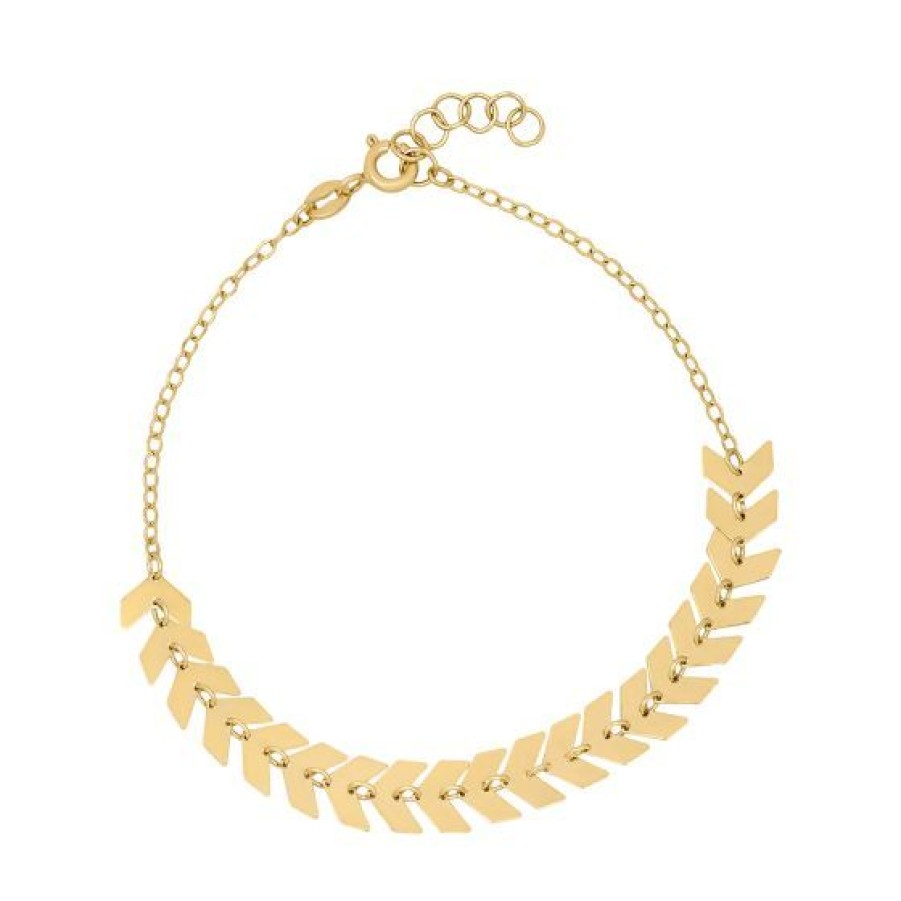 Joyeria Cristal Joyas | Pulsera Flecha Oro 14K