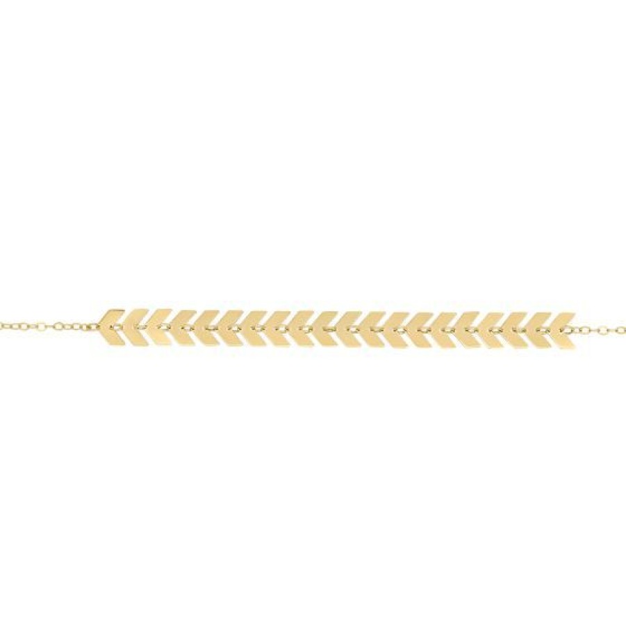 Joyeria Cristal Joyas | Pulsera Flecha Oro 14K