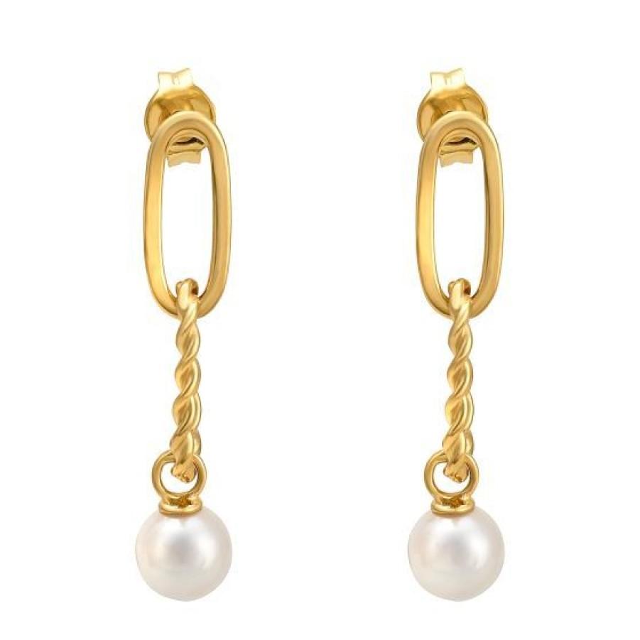 Joyeria Cristal Joyas | Aretes Con Perlas Oro 14K