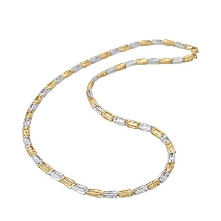 Joyeria Cristal Joyas | Gargantilla Oro Amarillo Y Blanco 14K