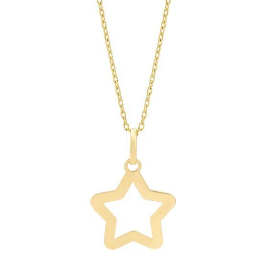 Joyeria Cristal Joyas | Dije Lush Estrella Oro 14K Acabado Brillante