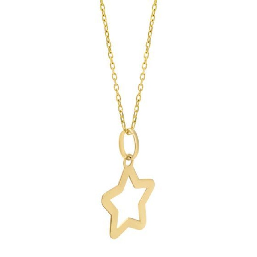 Joyeria Cristal Joyas | Dije Lush Estrella Oro 14K Acabado Brillante