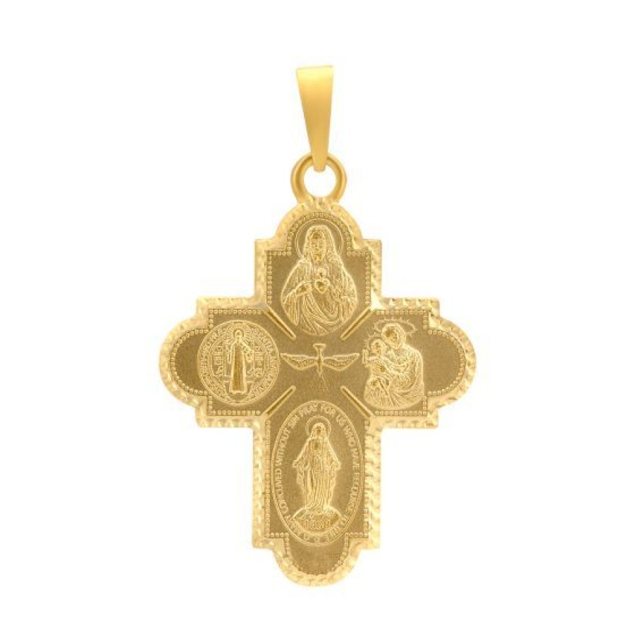 Joyeria Cristal Joyas | Cruz Santos Oro 14K