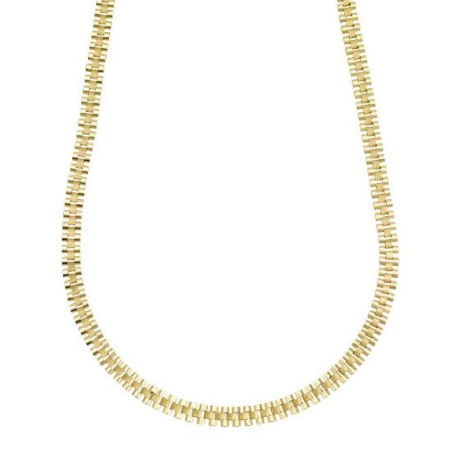 Joyeria Cristal Joyas | Gargantilla Tejido Real Oro 14K 43 Cm