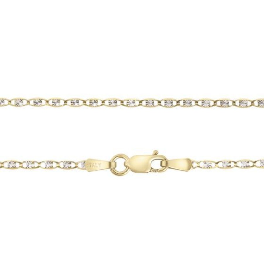 Joyeria Cristal Joyas | Cadena Valentino Flores Oro 14K 50 Cm