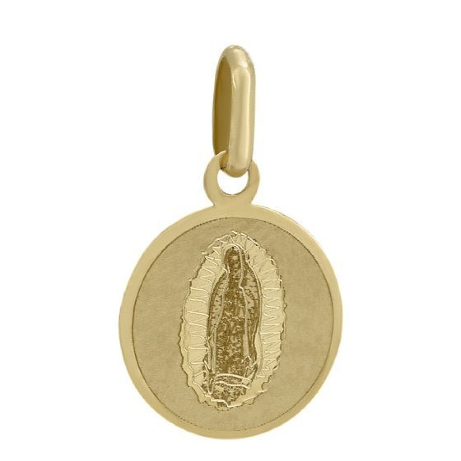 Joyeria Cristal Joyas | Medalla Virgen Guadalupe Oro 14K Laser